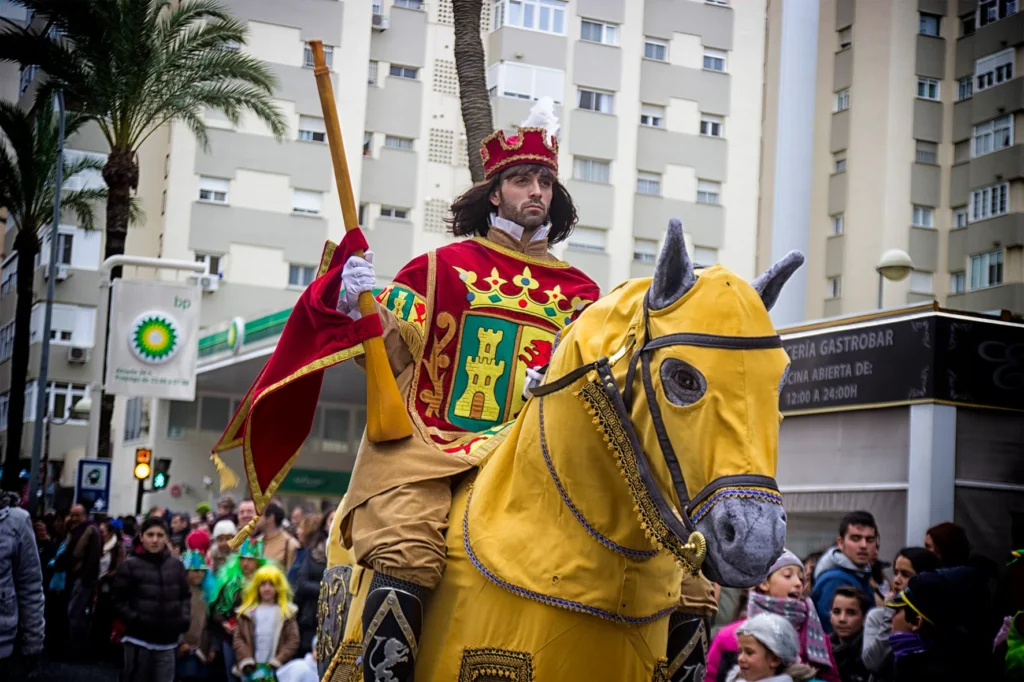 Brotóns caballeros heraldos banner espectáculo cabalgata